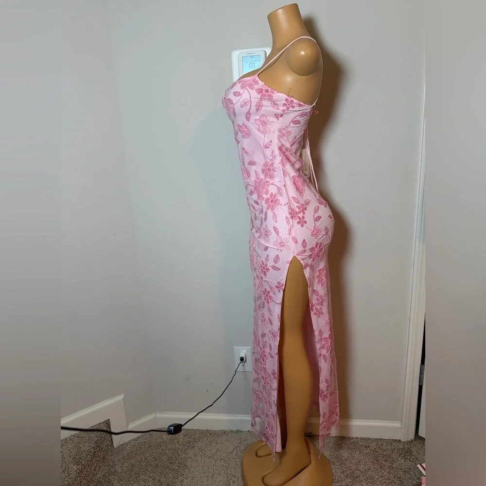 Peppermayo Bright Lights Beaded Pink Maxi Dress - Picture 5 of 6